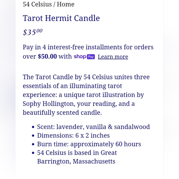 TAROT CANDLE THE HERMIT - Picture 2 of 11